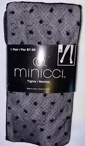 Collant donna Minicci grigio con pois neri 1 paio taglia S - Foto 1 di 1