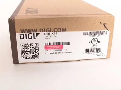 IX14-M601, DIGI IX14 4G LTE Router, Cat 1 N America, 1x Ethernet, 1x DB-9 RS-232 - Image 1 of 4
