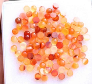 Wholesale Lot 23.1 Ct Round Cabochon Natural Carnelian Loose Calibrated Gemstone - Picture 1 of 3