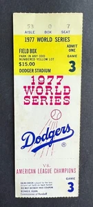Juego 3 Serie Mundial 1977 New York Yankees vs Los Angeles Dodgers 14/10/77 - Imagen 1 de 2
