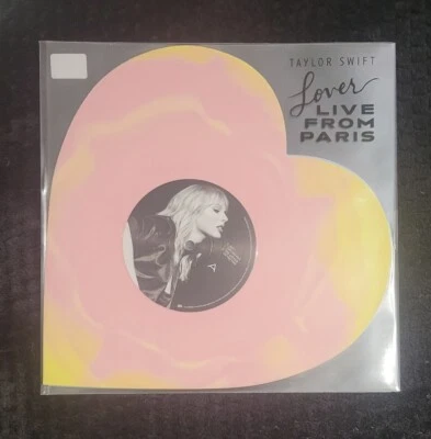 Taylor Swift Lover Live From Paris Vinyl Record Heart Shaped 2LP - Image 1 of 2