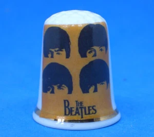 Birchcroft China Thimble -- Beatles Mop Tops with Free Dome Gift Box - Picture 1 of 3