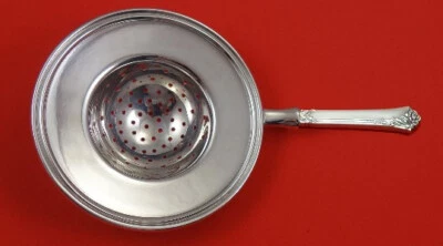 Colador de té Damask Rose de Oneida de plata esterlina HH WS hecho a medida Foto 1 de 2