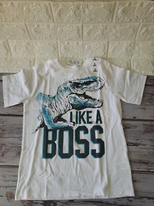 Dinasour The Children's Place Like A Boss White Tshirt Small 5/6 - Picture 1 of 4