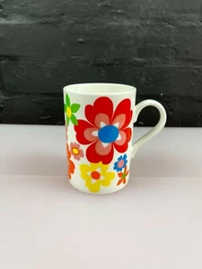 Cath Kidston Flowers Multi Coloured Straight Tea / Coffee Mug 4.25" HIgh - Picture 1 of 3