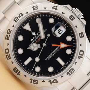 2012 CARD ROLEX 216570 EXPLORER II 42MM BLACK DIAL GMT STEEL AUTOMATIC WATCH - Picture 1 of 11