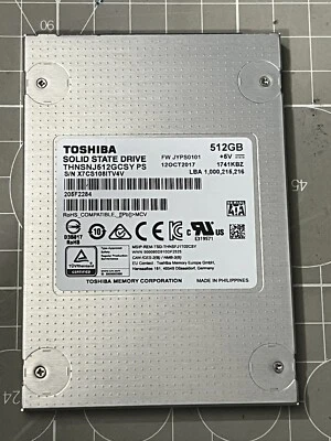 THNSNJ256GCSU - Toshiba 256GB HG6 2.5 Inch MLC 6Gb/S SATA SSD - Image 1 of 2