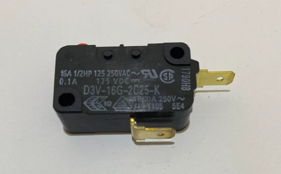 10 X Omron D3v-16g-1c25 Microswitch D3v SPDT Pin Plunger 16 a 250v