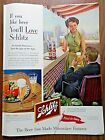 1953 publicité pour la bière fendue grande ville toit 1953 chameaux cigarette publicité champion danseurs