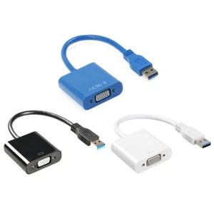 Super Speed USB 3.0 to VGA Video Card Display External Cable Adapter - Imagen 1 de 9