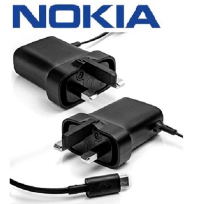 Genuine AC-20x Micro USB Mains Charger with 1.5m Cable UK Plug for Nokia Phones - Image 1 of 4