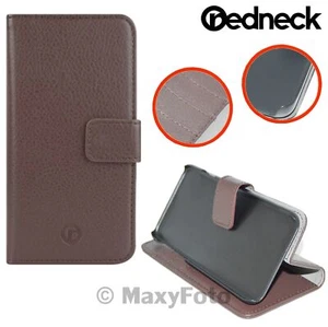 REDNECK CUSTODIA DUO FLIP COVER LIBRO CASE ECO PELLE BROWN PER APPLE IPHONE 7 8 - Foto 1 di 9