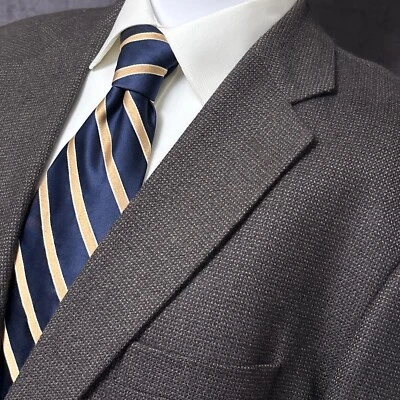 Joseph Feiss Sport Coat 44L Brown Lambswool Blazer Jacket Casual Classic - Image 1 of 4