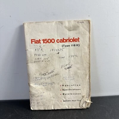 Fiat 1500 Cabriolet Tipo 118 H Manual Foto 1 de 4