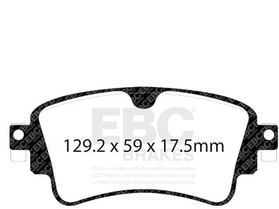 Para 2017-2023 Audi A5 Quattro conjunto de pastilhas de freio traseiras EBC 78469KVYT 2018 2019 2020 - Imagem 1 de 4