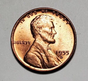 1955 D LINCOLN WEIZENPFENNIG UNZ #C9167 - Bild 1 von 2