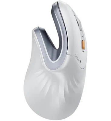 Ergonomic Vertical Mouse, EM11 NL Rechargeable Wireless Bluetooth White NEW - Image 1 of 4