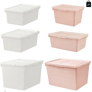 SOCKERBIT Caja de Almacenamiento con Tapa Plástico Organizador Contenedor Cesta Apilable - Imagen 1 de 31