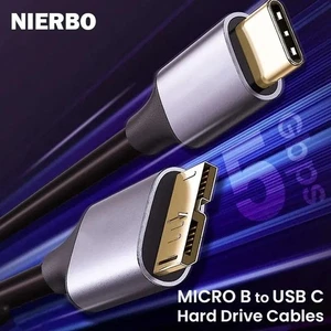 USB C to Micro B Cord Hard Drive Cables USB 3.0 Type C Male to Micro B Male - Picture 1 of 6