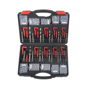 New Thread Repair Kit HSS Drill Helicoil Repair Kit SAE and Metric 261 Pieces - Picture 1 of 15