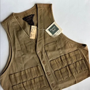 Vintage Eddie Bauer Gardening Hunting Outdoor Canvas Vest Made USA Womens Medium - Picture 1 of 15