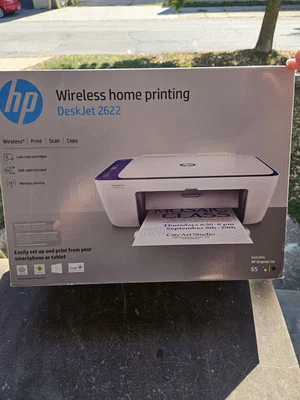 Brand New HP Deskjet 2622 All in One Compact Printer Scanner And Copier W Ink - Image 1 of 3