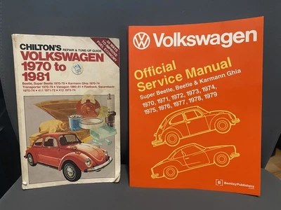 Volkswagen VW Manual de Servicio Oficial Super Beetle 1970-1979 + Chiltons  Foto 1 de 4