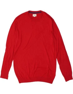 WRANGLER Mens Crew Neck Jumper Sweater XL Red Cotton BH52 - Picture 1 of 3