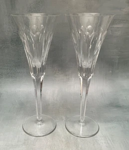 Paar Waterford Kristall Millennium Liebe Herzen Champagnerflöten Künstler signiert - Bild 1 von 4