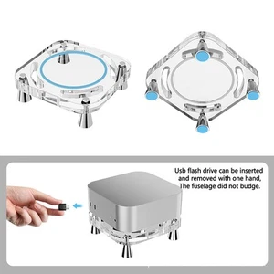 Transparenter Anti-Rutsch-Staub-Desktop-Computer-Kühlhalter Mini-PC-Ständer - Bild 1 von 12