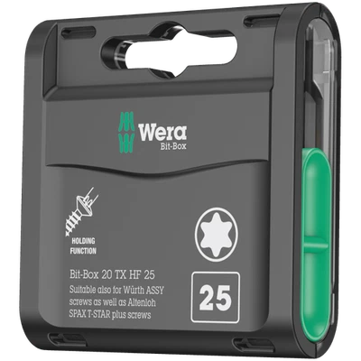 Wera Bit-Box 20 TX HF Praktische Bit-Box 20-teilig Farbkennzeichnung nach Größen - Bild 1 von 4