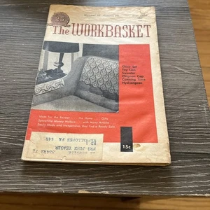 1960 July THE WORKBASKET Magazine, Chair Set, Toy Lion, Sweater (MH107) - Picture 1 of 2