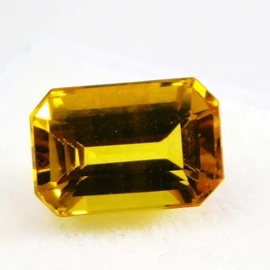 Piedra preciosa suelta natural de 5,80 quilates de zafiro amarillo de Ceilán con certificación - Imagen 1 de 7