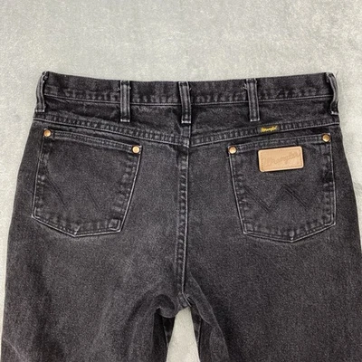 Jeans Wrangler Masculino Vintage 35x30 Preto Corte Cowboy 936wbk Vintage Denim Rodeio - Imagem 1 de 4
