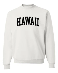 Sudadera Cuello Redondo Estilo Universitario Negra Moda Estado de Hawai - Imagen 1 de 3