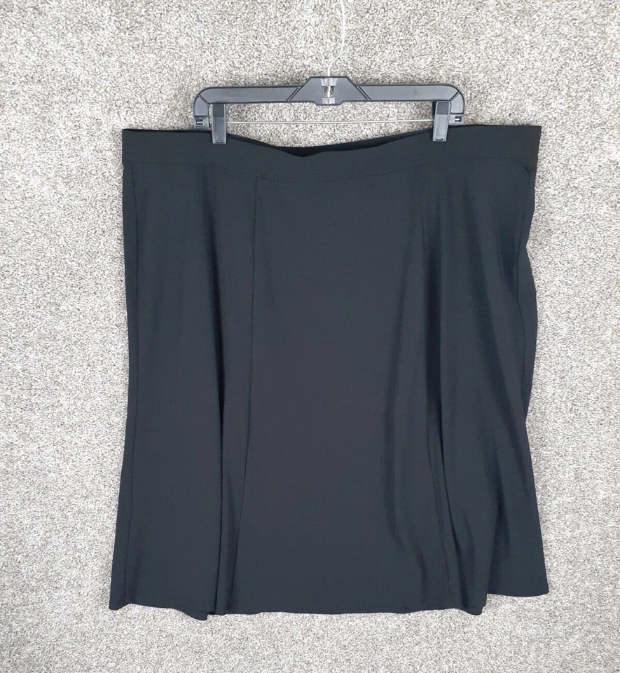 Fashion Bug Pull On Skirt Womens 3X Black Flare Knit Stretch Casual Career - Image 1 of 4