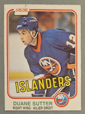 1981-82 Duane Sutter RC New York Islanders 211 OPC O-Pee-Chee Rookie Hockey Card - Image 1 of 3
