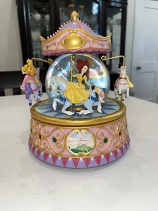 Disney Multi Princess Carousel Snow Globe So This Is Love 1948 Walt Disney RARE - Picture 1 of 13