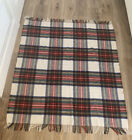 Tweedmill Lambswool Red Green Tartan Plaid Throw Blanket British Made 52 x 67 in