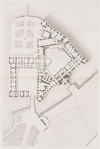 HUGUET (*1815) nach DAUMET (*1826), Grundriss, Chateau de Chantilly, Sst. - Bild 1 von 4