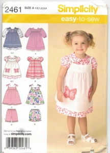 Pantalones cortos de vestir 2461 Simplicity para niños pequeños, talla A 1/2-4 - Imagen 1 de 2