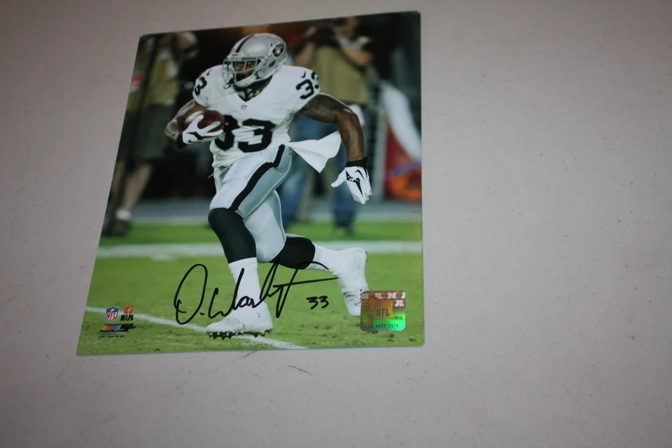 FOTO 8X10 FIRMADA AUTO OAKLAND RAIDERS DEANDRE WASHINGTON #33  Foto 1 de 1