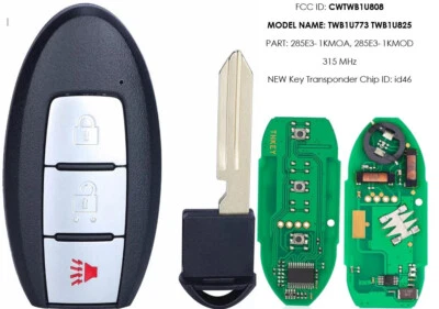 Keyless REMOTE for NISSAN CUBE 2011-2014 car SMART PROXIMITY key FOB CWTWB1U808 - Image 1 of 4