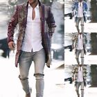 Fashion Men's Slim Fit Lapel Windbreaker Long Coat Trench Jacket for Men