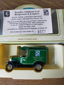 Lledo LP50 153A Davo Albums 1945 - 1995 - Bull Nose Morris Van - Picture 1 of 1