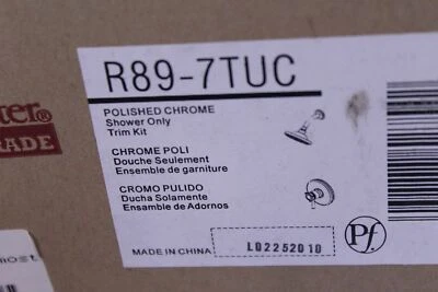 Pfister R89-7TUC Pfister Series 1-Handle Shower Trim Only Polished Chrome