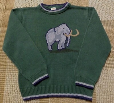 Suéter elefante de algodón Gymboree talla 7 para niños Foto 1 de 2