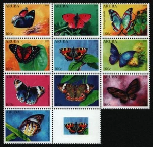 Aruba 2011 - Mi-Nr. 621-630 ** - MNH - Schmetterlinge / Butterflies - Bild 1 von 1