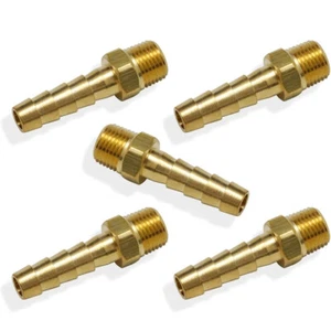 5PC Hose Barb Fittings 1/4"(6mm) Barb To 1/8" Male Thread Air Hose Fitting Top!! - Picture 1 of 7