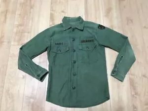 60er Jahre Vintage US ARMY Utility Shirt Militärshirt khaki Herrenhemden selten gebraucht - Bild 1 von 8